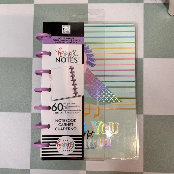 The Happy Planner Striped Notebook with Pink Discs - Picture 1 of 4